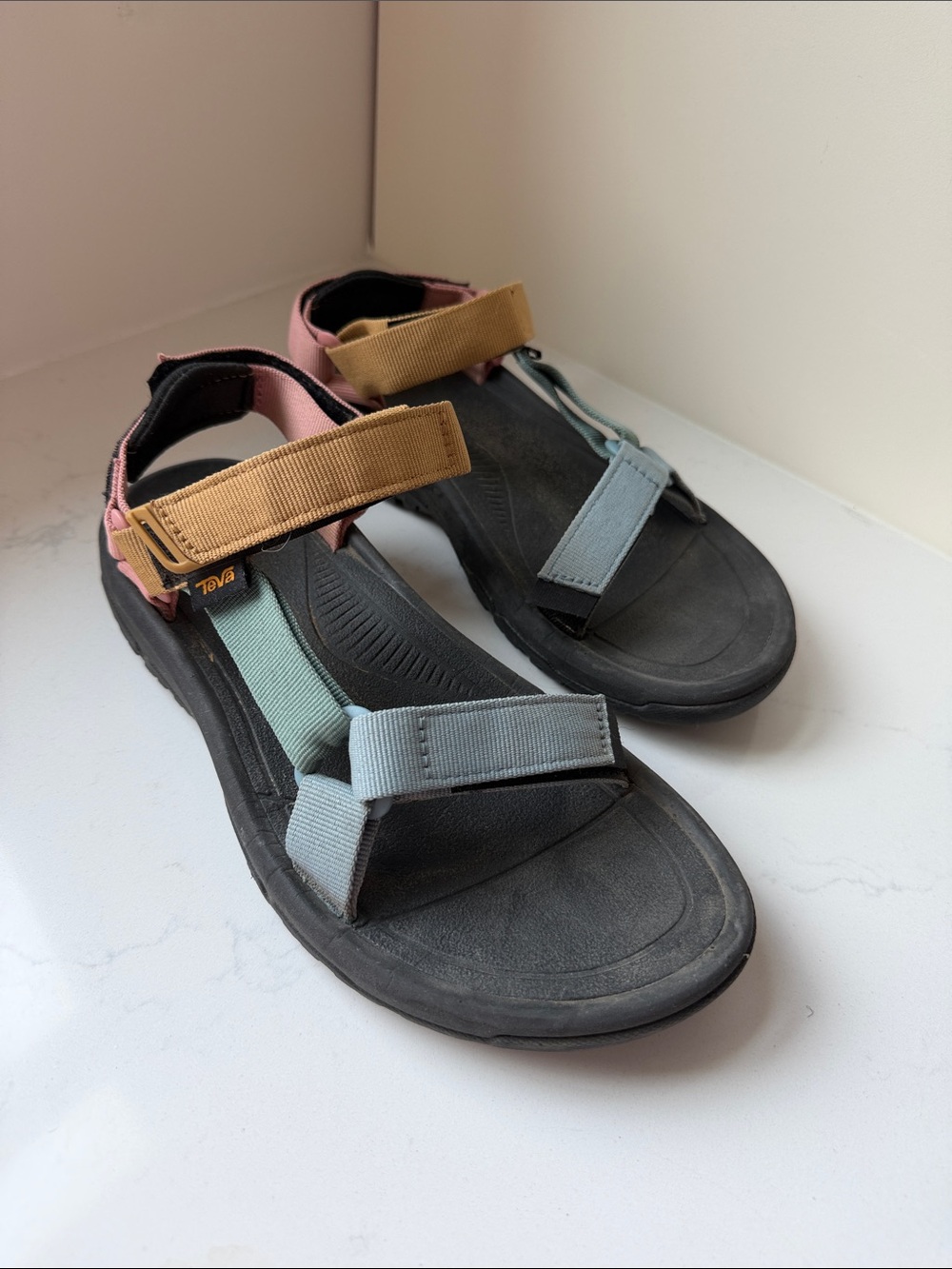 Teva Original Universal Sandals | Tan & Blue Straps | Lightweight Sport Sandals